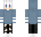 blue sweater gradient hair