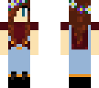Cute Brown Hair Blue Eyed Girl | Minecraft Skin