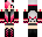 emo skull wolf girl