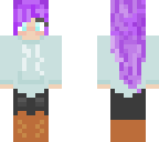 purple haired girl