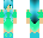 teal and blue fading dress with skirt