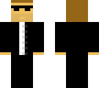 a man in black