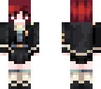 kawaii girl dark red