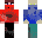 half a blue half a red ninja