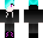 blue hair hoodie girl
