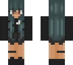 dark teal hair