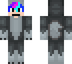 cool galaxy haired wolf