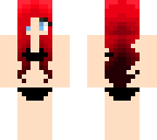 fringe red hair bikini girl