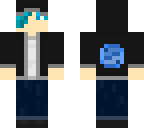 less paler blue hair hoodie boy