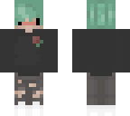 mint hair guy skin