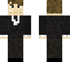a guy in a black suit