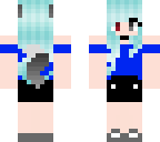 cute blue hair werewolf girl
