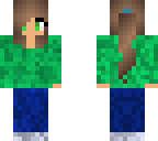 girl with ponytail and green sweater