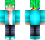green haired boy with -rainbow-