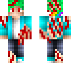 horror green haired boy with -rainbow-