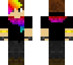 man boy modern rainbow hair cool scarf swag