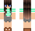 stripe overall girl