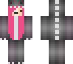 pink haired dinosaur