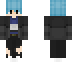random skin with blue hair