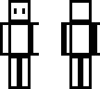 black and white cube man