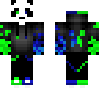 blue and green panda