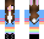 pastel colorful bunny girl re-upload