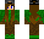 girl dressed as grass block
