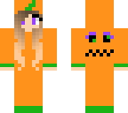girl in pumpkin onesie