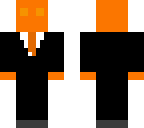 8 bit pumpkin man in a suit