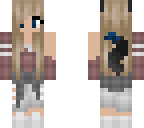 blue wolf flanner girl