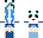 blue panda girl