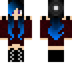 cute girl blue highlights different hair