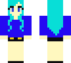 blue haired girl
