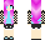 cute pink hair girl