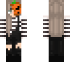 half pumpkin mask girl