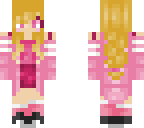 blonde hair girl with pink outfit