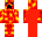 red eyes lava creeper with a red cape