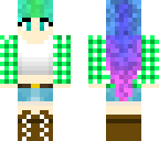 farm girl rainbow hair