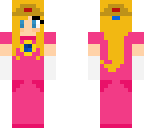 peach wearing a ponytail