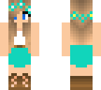 blue flower girl