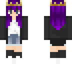 girl with purple hair