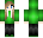 green hoodie girl