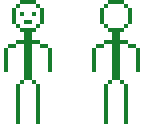 dark green stick