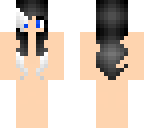 girl with black hair and white highlight base