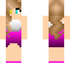 heterochromic girl with a pink dress