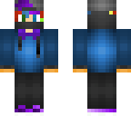 me with a normal purple bowtie and a hoodie