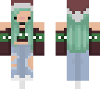 mint hair christmas girl