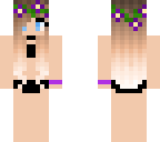purple and black bikini