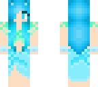 blue girl with a swimsuit