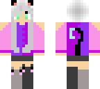 cute catwolf girl purple pink